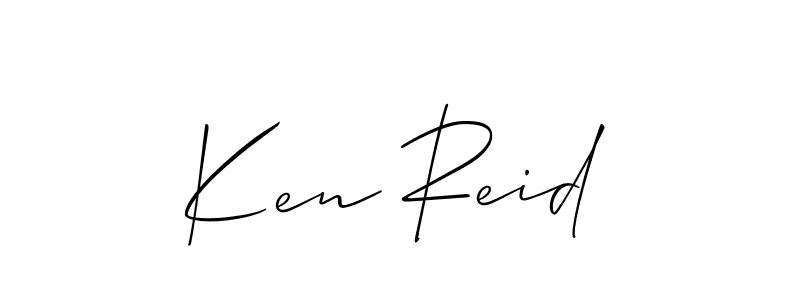 Ken Reid stylish signature style. Best Handwritten Sign (Allison_Script) for my name. Handwritten Signature Collection Ideas for my name Ken Reid. Ken Reid signature style 2 images and pictures png