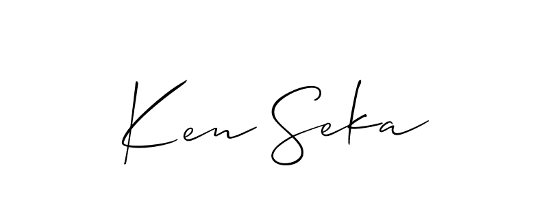 Make a short Ken Seka signature style. Manage your documents anywhere anytime using Allison_Script. Create and add eSignatures, submit forms, share and send files easily. Ken Seka signature style 2 images and pictures png