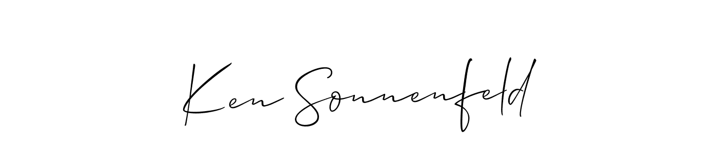 Design your own signature with our free online signature maker. With this signature software, you can create a handwritten (Allison_Script) signature for name Ken Sonnenfeld. Ken Sonnenfeld signature style 2 images and pictures png