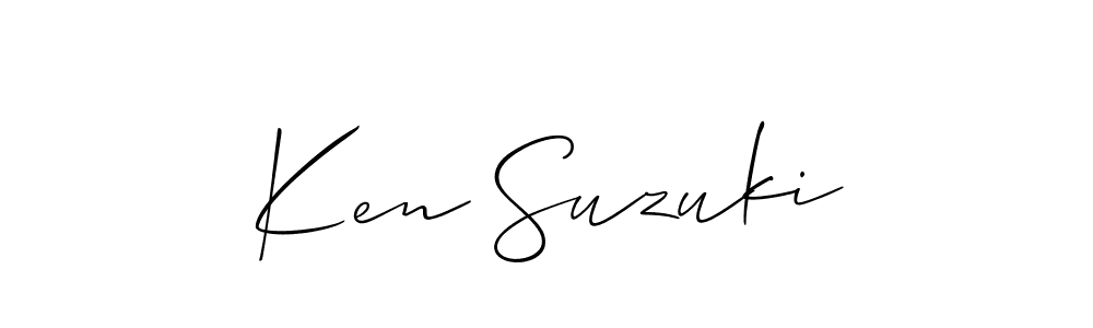 How to make Ken Suzuki signature? Allison_Script is a professional autograph style. Create handwritten signature for Ken Suzuki name. Ken Suzuki signature style 2 images and pictures png