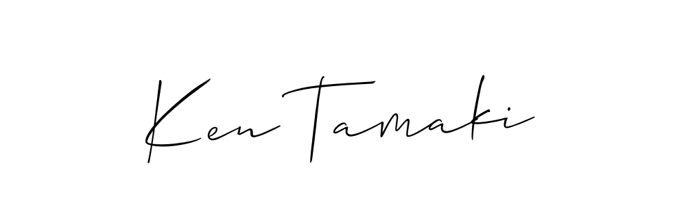 Also You can easily find your signature by using the search form. We will create Ken Tamaki name handwritten signature images for you free of cost using Allison_Script sign style. Ken Tamaki signature style 2 images and pictures png