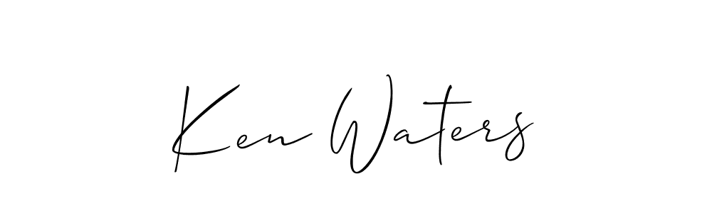 Create a beautiful signature design for name Ken Waters. With this signature (Allison_Script) fonts, you can make a handwritten signature for free. Ken Waters signature style 2 images and pictures png