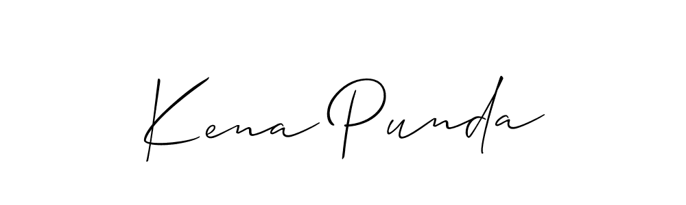 Create a beautiful signature design for name Kena Punda. With this signature (Allison_Script) fonts, you can make a handwritten signature for free. Kena Punda signature style 2 images and pictures png
