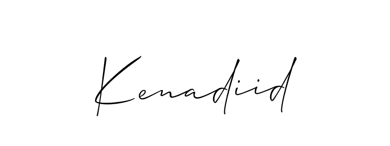 Once you've used our free online signature maker to create your best signature Allison_Script style, it's time to enjoy all of the benefits that Kenadiid name signing documents. Kenadiid signature style 2 images and pictures png