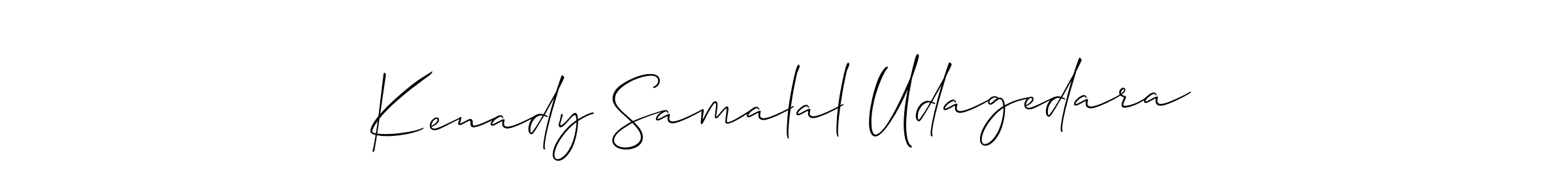 It looks lik you need a new signature style for name Kenady Samalal Udagedara. Design unique handwritten (Allison_Script) signature with our free signature maker in just a few clicks. Kenady Samalal Udagedara signature style 2 images and pictures png