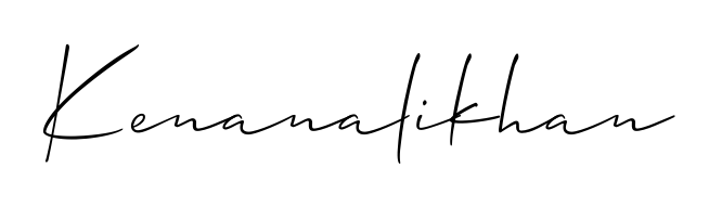 A modern signature idea for name Kenanalikhan using Allison_Script font. Clean strokes and elegant curves make it stand out instantly. Kenanalikhan signature style 2 images and pictures png