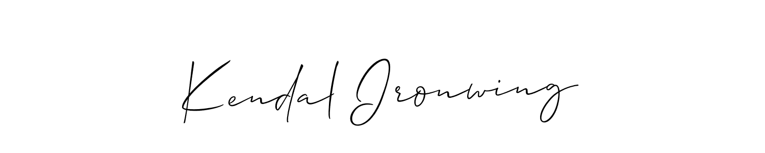 You should practise on your own different ways (Allison_Script) to write your name (Kendal Ironwing) in signature. don't let someone else do it for you. Kendal Ironwing signature style 2 images and pictures png