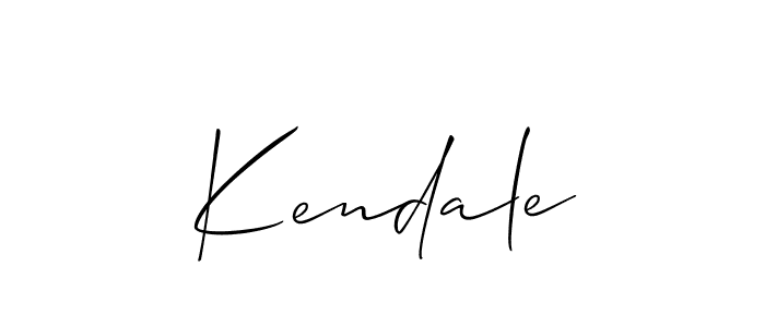 Use a signature maker to create a handwritten signature online. With this signature software, you can design (Allison_Script) your own signature for name Kendale. Kendale signature style 2 images and pictures png