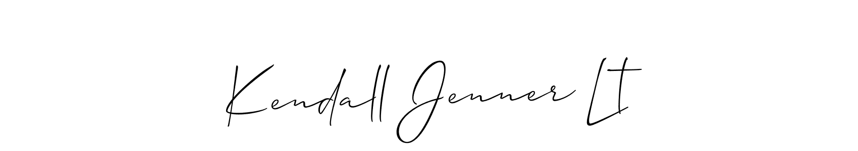 The best way (Allison_Script) to make a short signature is to pick only two or three words in your name. The name Kendall Jenner Lt include a total of six letters. For converting this name. Kendall Jenner Lt signature style 2 images and pictures png