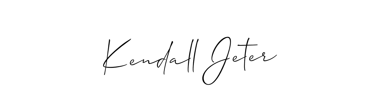 The best way (Allison_Script) to make a short signature is to pick only two or three words in your name. The name Kendall Jeter include a total of six letters. For converting this name. Kendall Jeter signature style 2 images and pictures png