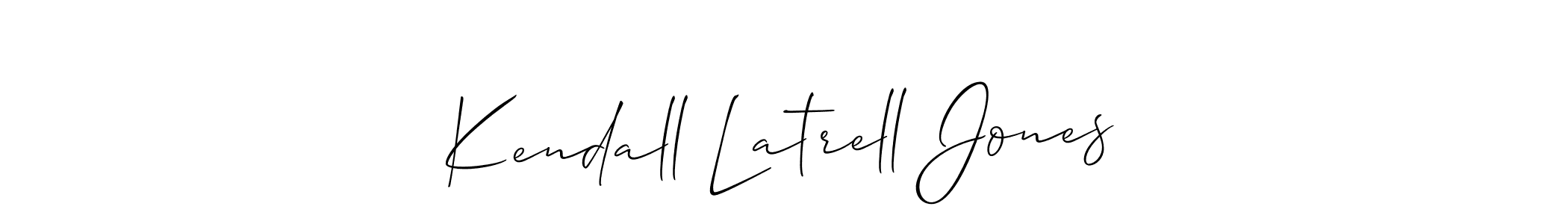 You should practise on your own different ways (Allison_Script) to write your name (Kendall Latrell Jones) in signature. don't let someone else do it for you. Kendall Latrell Jones signature style 2 images and pictures png