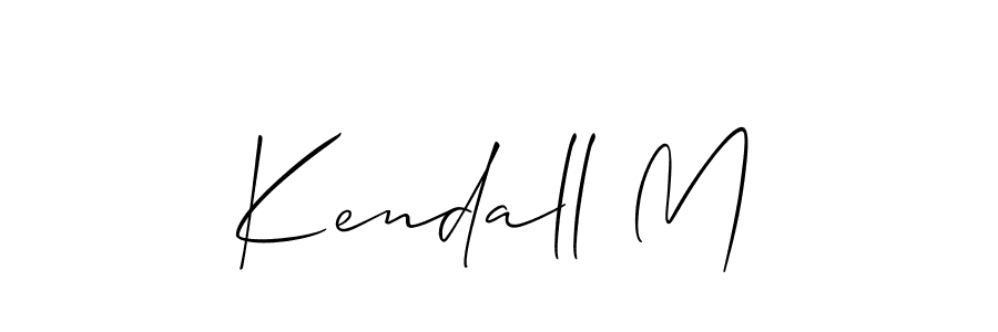 Use a signature maker to create a handwritten signature online. With this signature software, you can design (Allison_Script) your own signature for name Kendall M. Kendall M signature style 2 images and pictures png