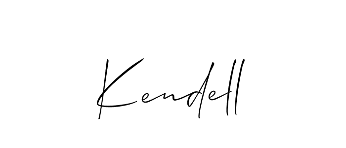 Make a beautiful signature design for name Kendell. With this signature (Allison_Script) style, you can create a handwritten signature for free. Kendell signature style 2 images and pictures png