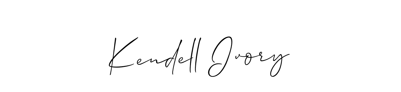 Allison_Script is a professional signature style that is perfect for those who want to add a touch of class to their signature. It is also a great choice for those who want to make their signature more unique. Get Kendell Ivory name to fancy signature for free. Kendell Ivory signature style 2 images and pictures png