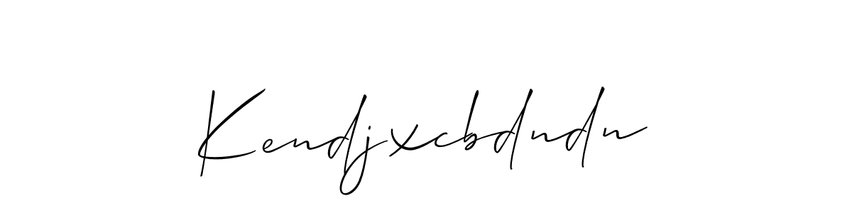 Make a short Kendjxcbdndn signature style. Manage your documents anywhere anytime using Allison_Script. Create and add eSignatures, submit forms, share and send files easily. Kendjxcbdndn signature style 2 images and pictures png