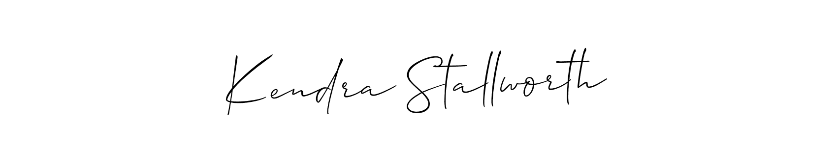 How to make Kendra Stallworth name signature. Use Allison_Script style for creating short signs online. This is the latest handwritten sign. Kendra Stallworth signature style 2 images and pictures png