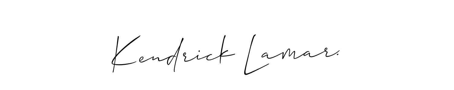 Allison_Script is a professional signature style that is perfect for those who want to add a touch of class to their signature. It is also a great choice for those who want to make their signature more unique. Get Kendrick Lamar. name to fancy signature for free. Kendrick Lamar. signature style 2 images and pictures png