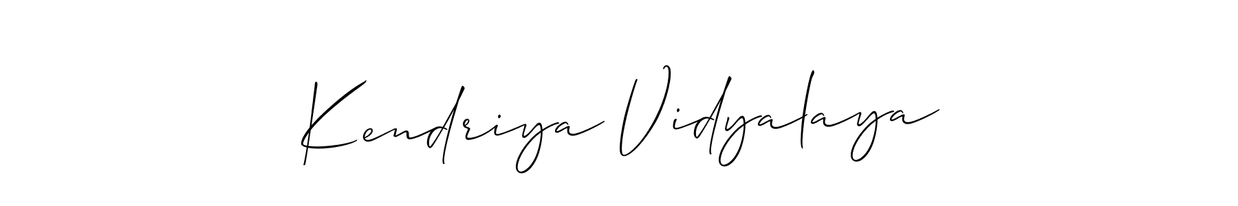 How to Draw Kendriya Vidyalaya signature style? Allison_Script is a latest design signature styles for name Kendriya Vidyalaya. Kendriya Vidyalaya signature style 2 images and pictures png