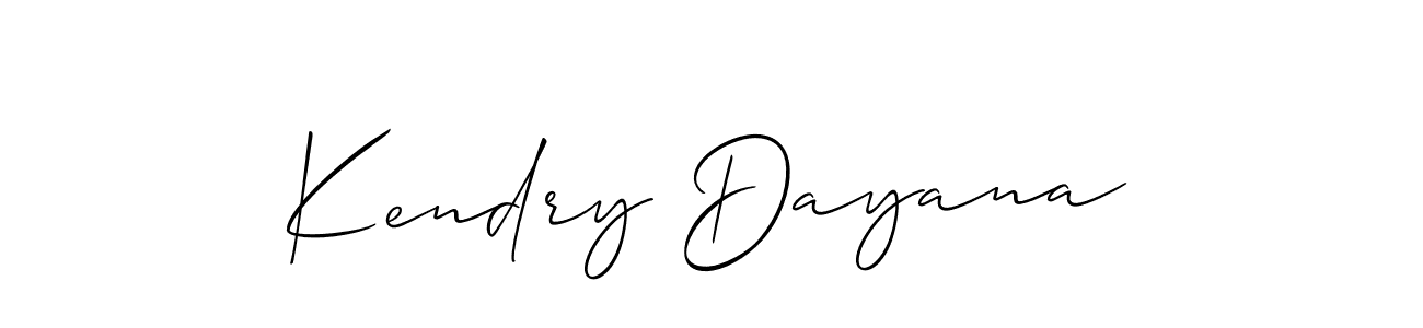 Create a beautiful signature design for name Kendry Dayana. With this signature (Allison_Script) fonts, you can make a handwritten signature for free. Kendry Dayana signature style 2 images and pictures png