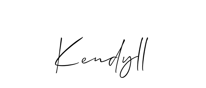 How to make Kendyll signature? Allison_Script is a professional autograph style. Create handwritten signature for Kendyll name. Kendyll signature style 2 images and pictures png