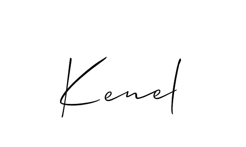 Create a beautiful signature design for name Kenel. With this signature (Allison_Script) fonts, you can make a handwritten signature for free. Kenel signature style 2 images and pictures png