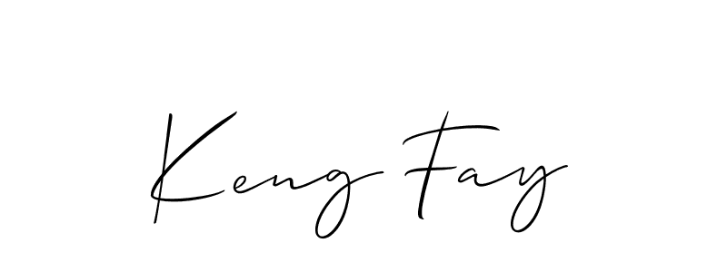 Similarly Allison_Script is the best handwritten signature design. Signature creator online .You can use it as an online autograph creator for name Keng Fay. Keng Fay signature style 2 images and pictures png