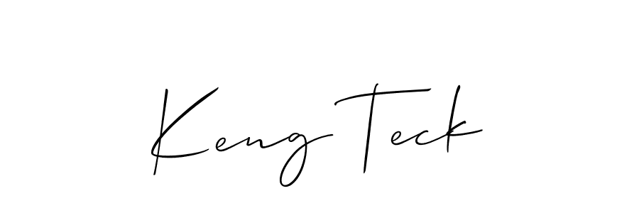 Create a beautiful signature design for name Keng Teck. With this signature (Allison_Script) fonts, you can make a handwritten signature for free. Keng Teck signature style 2 images and pictures png