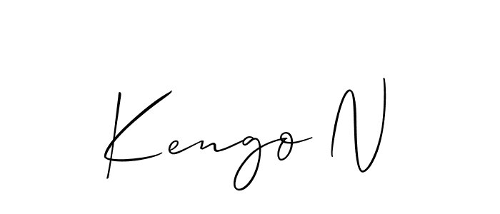 Design your own signature with our free online signature maker. With this signature software, you can create a handwritten (Allison_Script) signature for name Kengo N. Kengo N signature style 2 images and pictures png