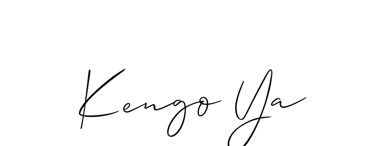 Make a short Kengo Ya signature style. Manage your documents anywhere anytime using Allison_Script. Create and add eSignatures, submit forms, share and send files easily. Kengo Ya signature style 2 images and pictures png