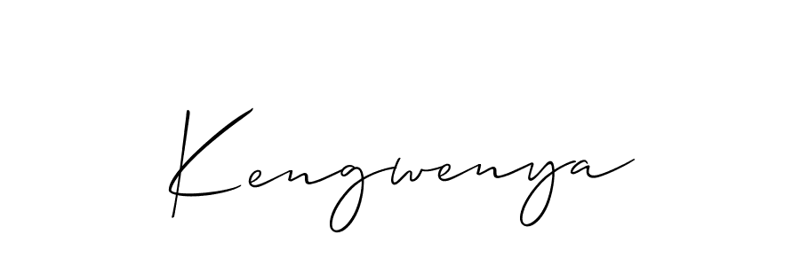 Create a beautiful signature design for name Kengwenya. With this signature (Allison_Script) fonts, you can make a handwritten signature for free. Kengwenya signature style 2 images and pictures png