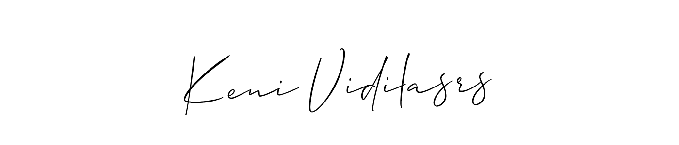 How to make Keni Vidilasrs name signature. Use Allison_Script style for creating short signs online. This is the latest handwritten sign. Keni Vidilasrs signature style 2 images and pictures png