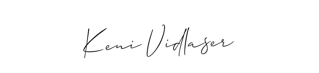 It looks lik you need a new signature style for name Keni Vidlaser. Design unique handwritten (Allison_Script) signature with our free signature maker in just a few clicks. Keni Vidlaser signature style 2 images and pictures png