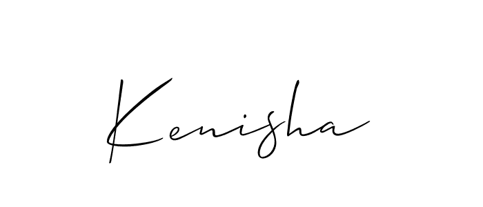 How to make Kenisha name signature. Use Allison_Script style for creating short signs online. This is the latest handwritten sign. Kenisha signature style 2 images and pictures png