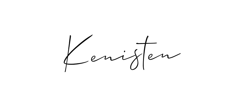 Once you've used our free online signature maker to create your best signature Allison_Script style, it's time to enjoy all of the benefits that Kenisten name signing documents. Kenisten signature style 2 images and pictures png