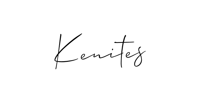 Create a beautiful signature design for name Kenites. With this signature (Allison_Script) fonts, you can make a handwritten signature for free. Kenites signature style 2 images and pictures png