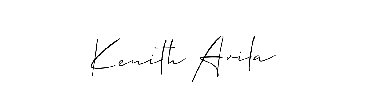 You should practise on your own different ways (Allison_Script) to write your name (Kenith Avila) in signature. don't let someone else do it for you. Kenith Avila signature style 2 images and pictures png