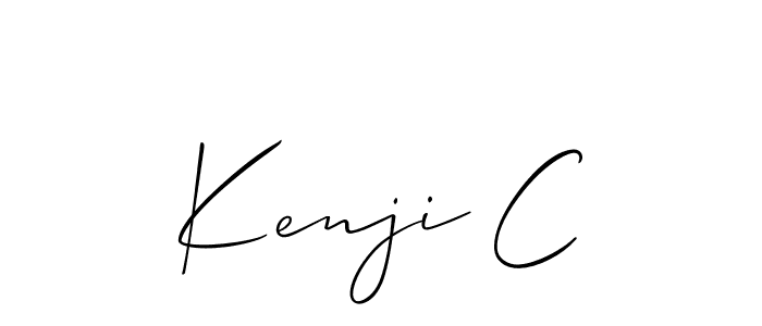 How to make Kenji C signature? Allison_Script is a professional autograph style. Create handwritten signature for Kenji C name. Kenji C signature style 2 images and pictures png