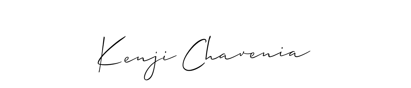 How to make Kenji Chavenia signature? Allison_Script is a professional autograph style. Create handwritten signature for Kenji Chavenia name. Kenji Chavenia signature style 2 images and pictures png