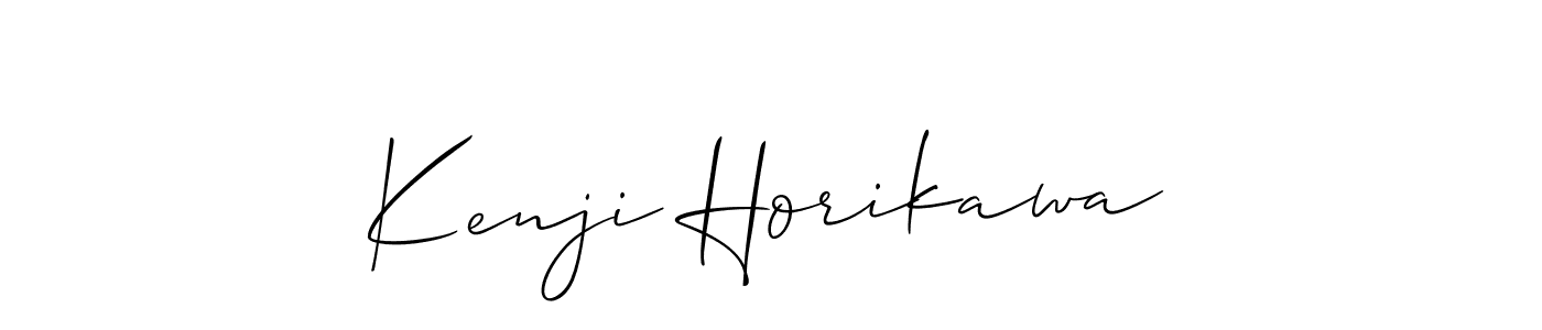 Design your own signature with our free online signature maker. With this signature software, you can create a handwritten (Allison_Script) signature for name Kenji Horikawa. Kenji Horikawa signature style 2 images and pictures png