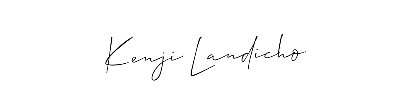 Similarly Allison_Script is the best handwritten signature design. Signature creator online .You can use it as an online autograph creator for name Kenji Landicho. Kenji Landicho signature style 2 images and pictures png