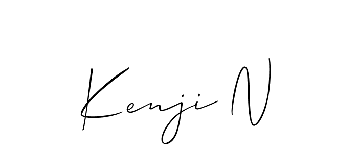 It looks lik you need a new signature style for name Kenji N. Design unique handwritten (Allison_Script) signature with our free signature maker in just a few clicks. Kenji N signature style 2 images and pictures png