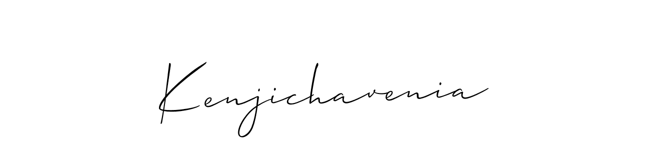 Create a beautiful signature design for name Kenjichavenia. With this signature (Allison_Script) fonts, you can make a handwritten signature for free. Kenjichavenia signature style 2 images and pictures png