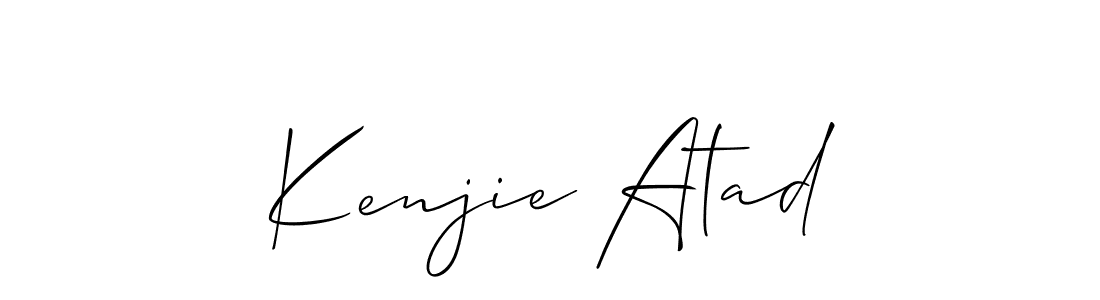 Design your own signature with our free online signature maker. With this signature software, you can create a handwritten (Allison_Script) signature for name Kenjie Atad. Kenjie Atad signature style 2 images and pictures png