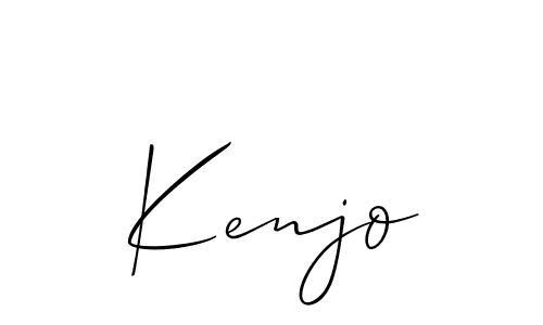 Kenjo stylish signature style. Best Handwritten Sign (Allison_Script) for my name. Handwritten Signature Collection Ideas for my name Kenjo. Kenjo signature style 2 images and pictures png