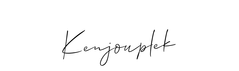 How to make Kenjouplek signature? Allison_Script is a professional autograph style. Create handwritten signature for Kenjouplek name. Kenjouplek signature style 2 images and pictures png