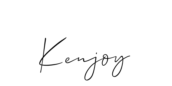 How to Draw Kenjoy signature style? Allison_Script is a latest design signature styles for name Kenjoy. Kenjoy signature style 2 images and pictures png