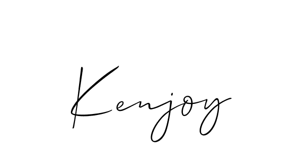 How to Draw Kenjoy signature style? Allison_Script is a latest design signature styles for name Kenjoy. Kenjoy signature style 2 images and pictures png