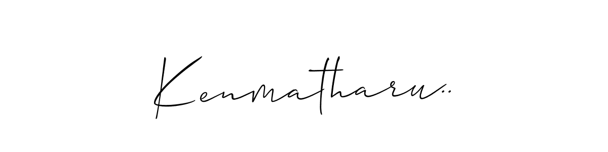 Kenmatharu.. stylish signature style. Best Handwritten Sign (Allison_Script) for my name. Handwritten Signature Collection Ideas for my name Kenmatharu... Kenmatharu.. signature style 2 images and pictures png