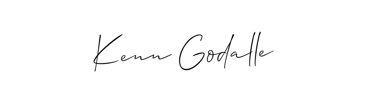 if you are searching for the best signature style for your name Kenn Godalle. so please give up your signature search. here we have designed multiple signature styles  using Allison_Script. Kenn Godalle signature style 2 images and pictures png