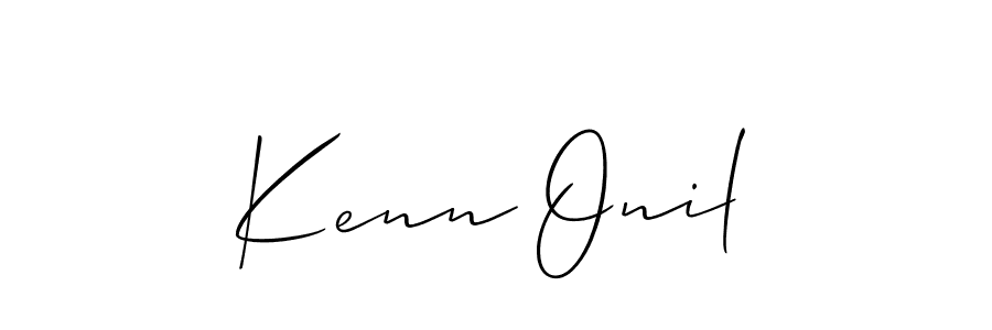 Also You can easily find your signature by using the search form. We will create Kenn Onil name handwritten signature images for you free of cost using Allison_Script sign style. Kenn Onil signature style 2 images and pictures png